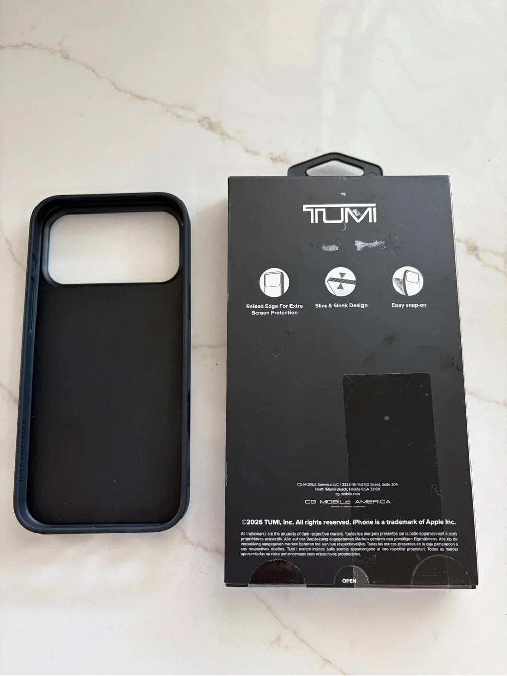 Tumi Black Leather MagSafe iPhone 17 Pro Max Case Branded Logo cell phone NEW